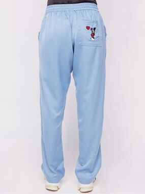 NWOT Disney Mickey Mouse Satin Embroidered Pants by Samii Ryan